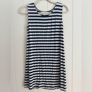 Striped Navy and White Mini Dress